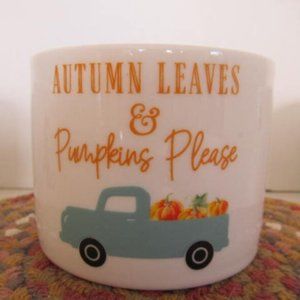 Pumpkin Spice Candle Blue Pickup Truck Decor Fall Candle jars w/ Scented Candles